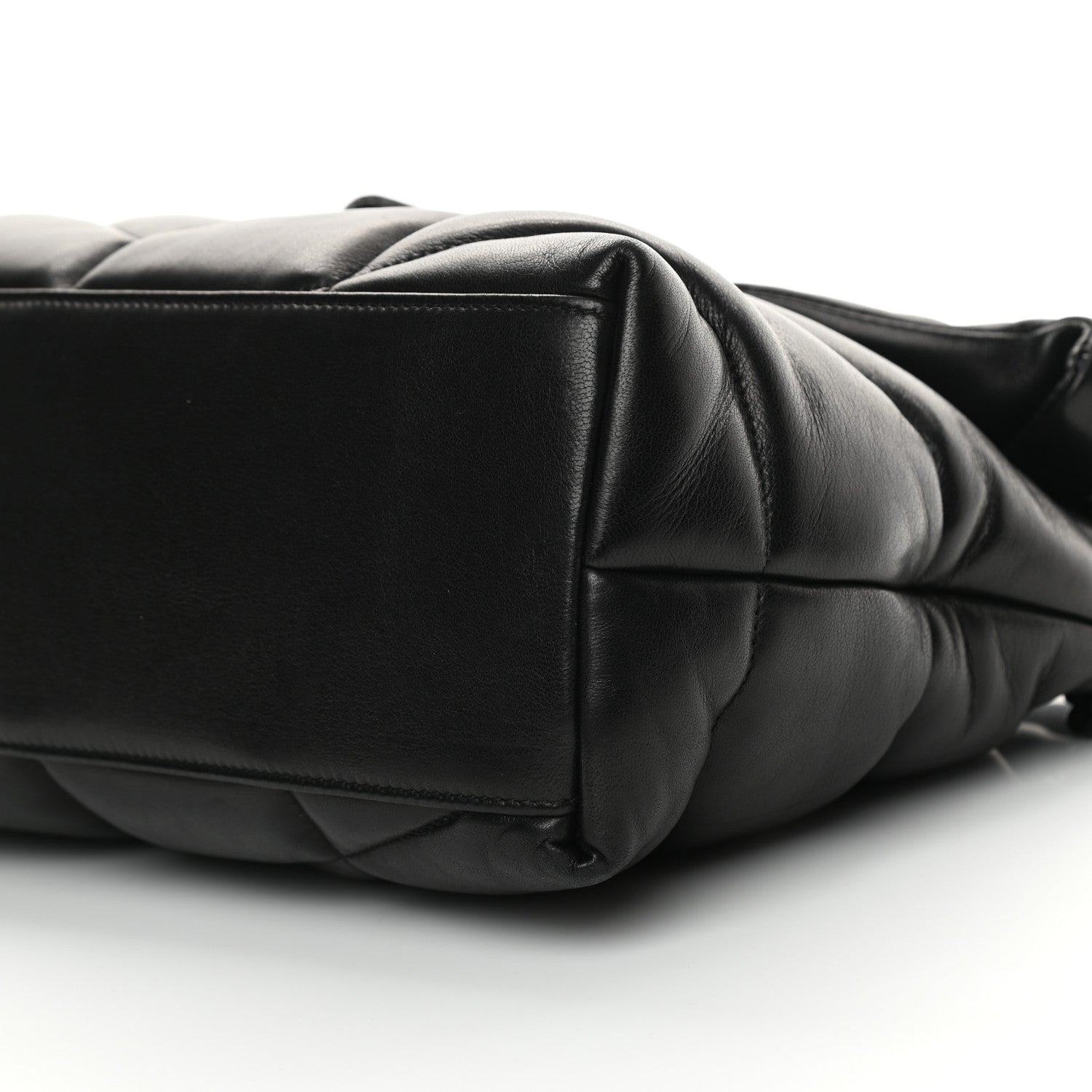 Saint Laurent Lambskin Quilted Medium Loulou Puffer Monogram Chain Satchel Black 9 of 9