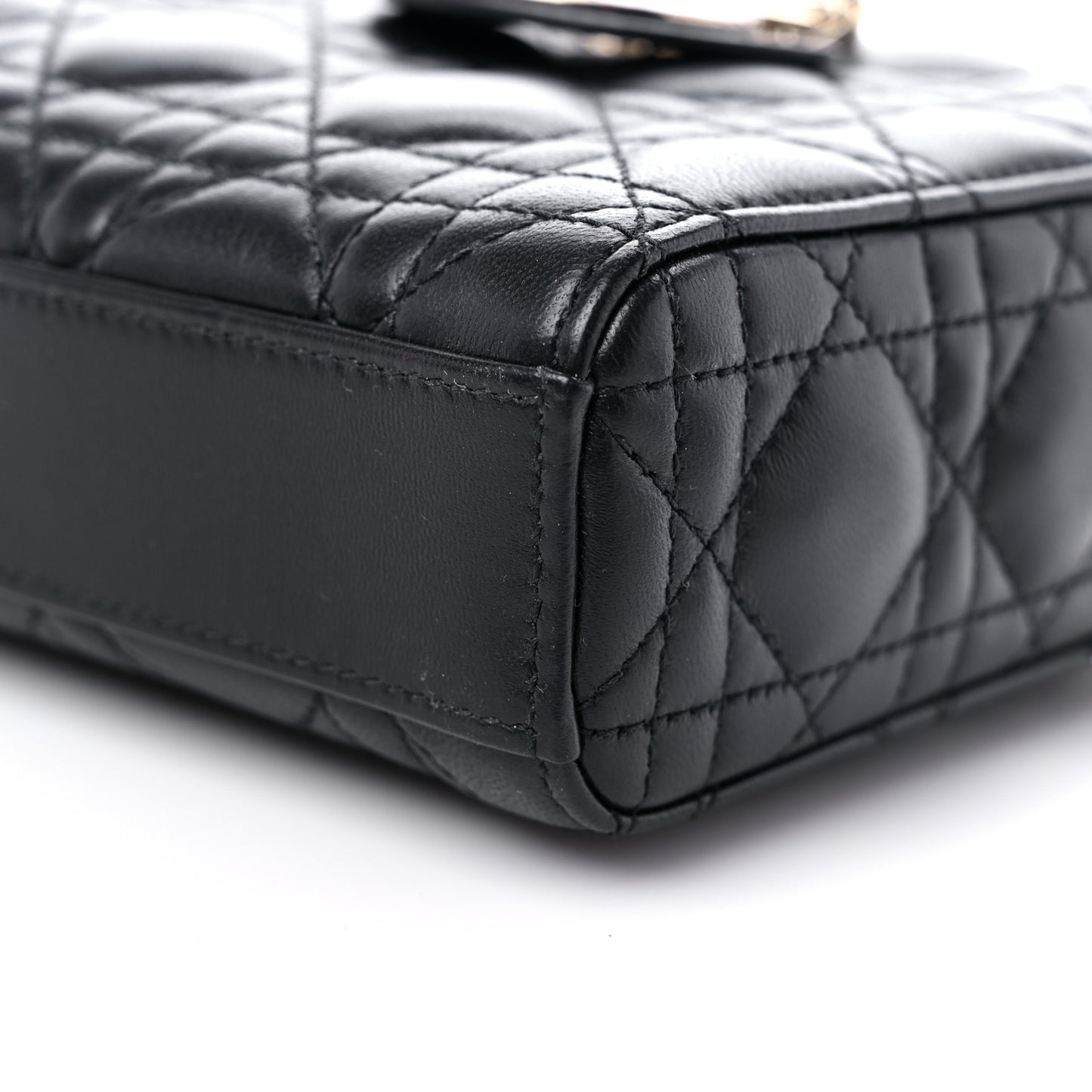 Lambskin Cannage Medium Lady D-Joy Black