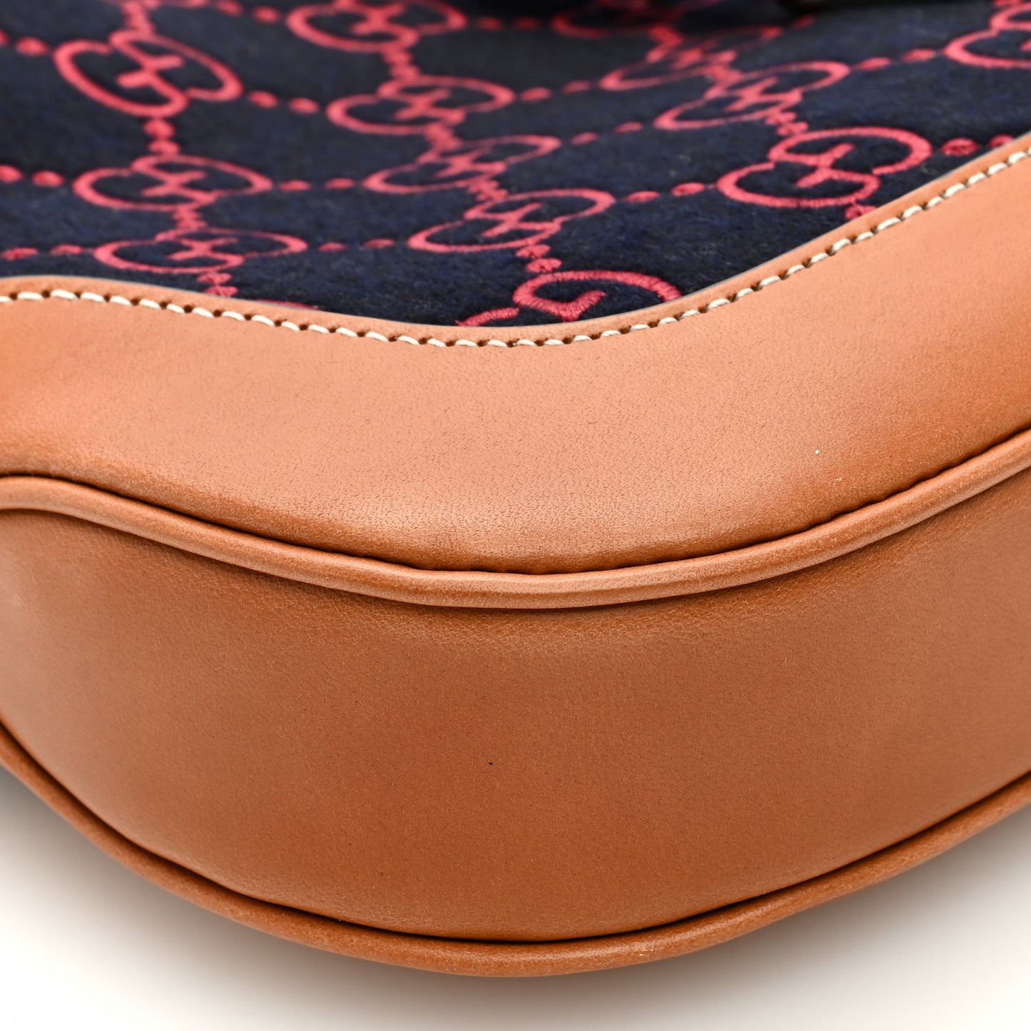 Monogram Felt Azalea Calfskin Web Small Jackie 1961 Hobo Navy Burgundy