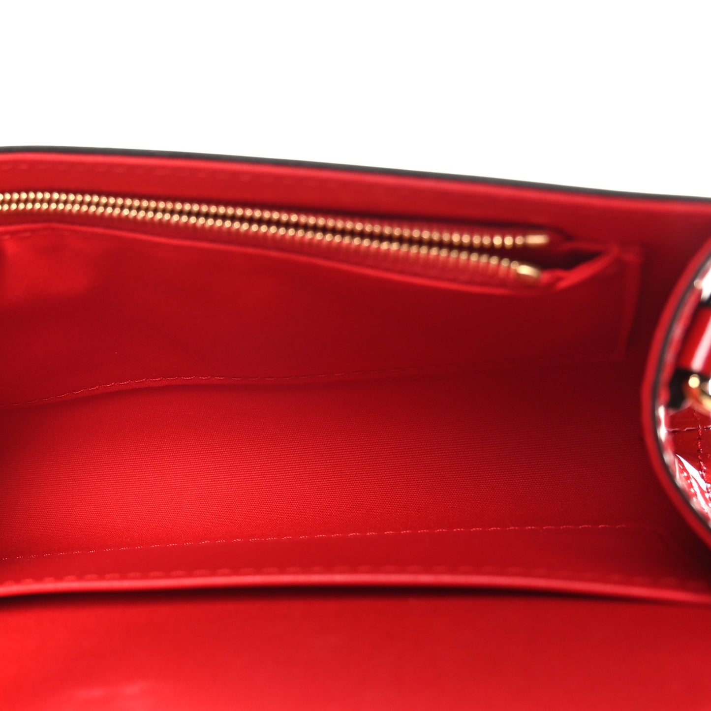 Patent Calfskin Chain Louise PM Rouge
