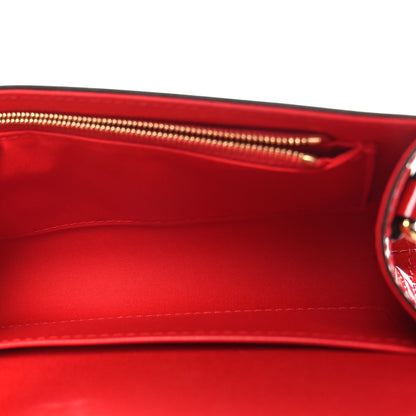 Louis Vuitton Patent Calfskin Chain Louise PM Rouge 5 of 9