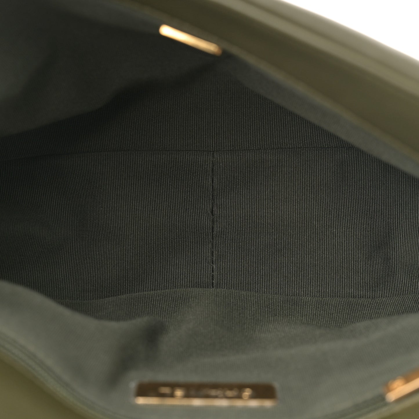Lambskin Quilted Medium Chanel 19 Flap Khaki