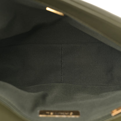 Chanel Lambskin Quilted Medium Chanel 19 Flap Khaki 5 of 10