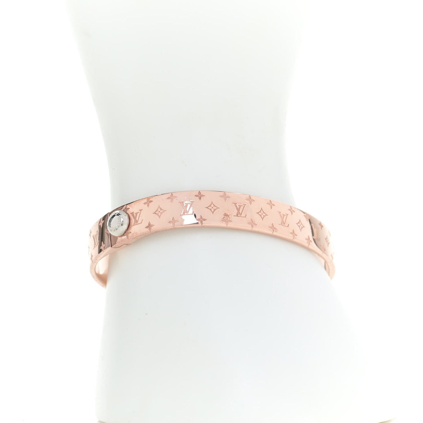 Brass Monogram Nanogram Cuff M Pink Gold