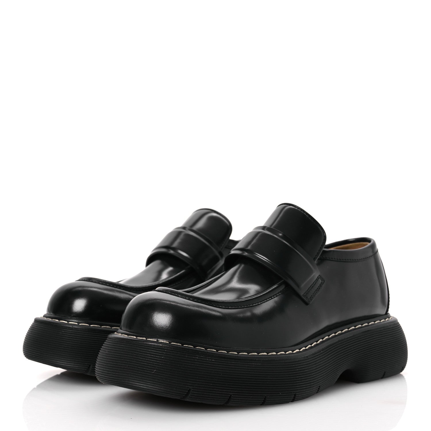 Bottega Veneta Brushed Calfskin Swell Loafers 41 Black 4 of 11