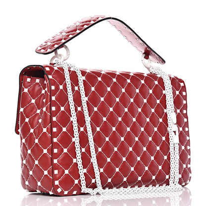 Valentino Garavani Lambskin Large Free Rockstud Spike Shoulder Bag Rosso Valentino 4 of 9
