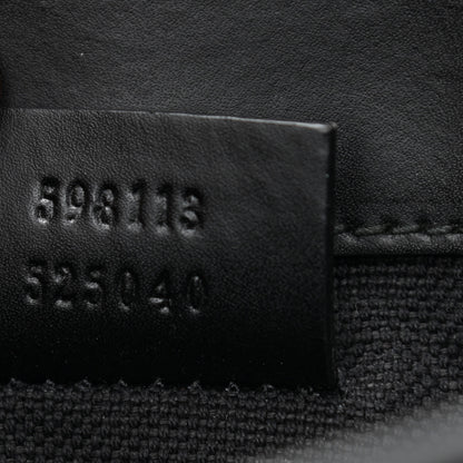 Gucci GG Supreme Monogram Web Slim Belt Bag Black Grey 7 of 11