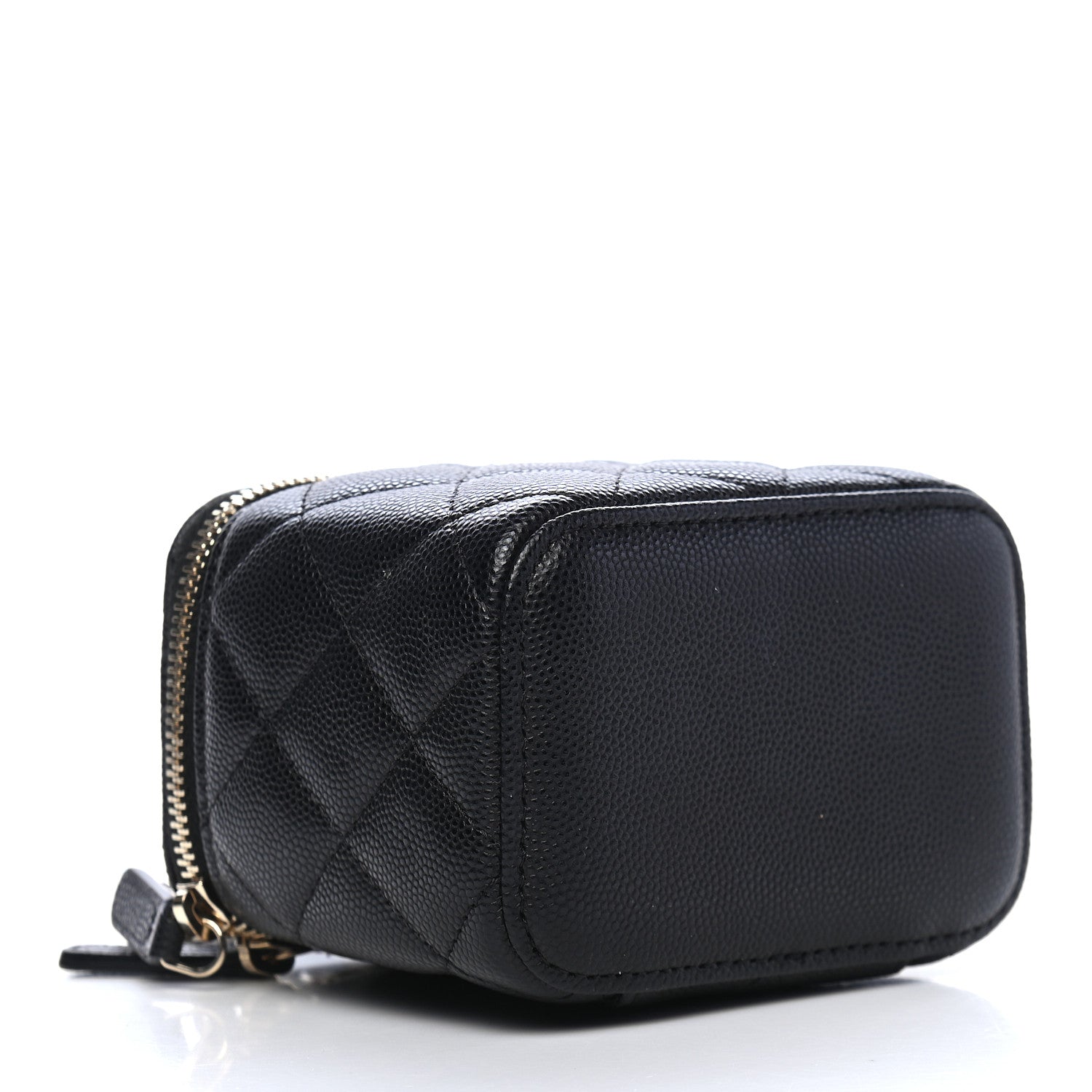 Chanel Caviar Quilted Mini Vanity Case With Chain Black 4 of 9