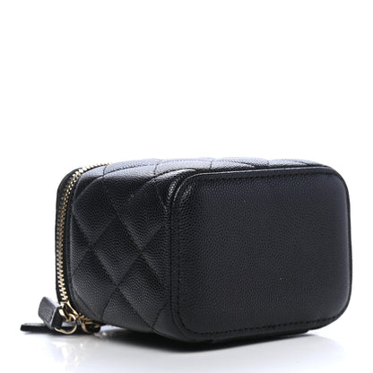 Chanel Caviar Quilted Mini Vanity Case With Chain Black 4 of 9
