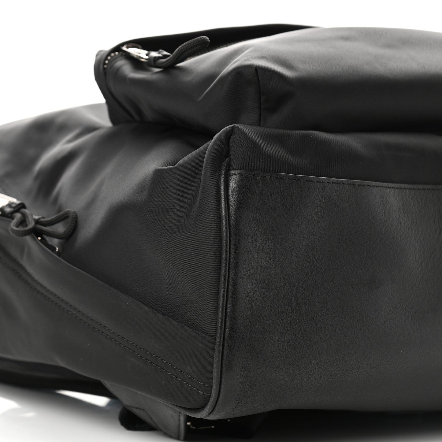 Nylon Logo Print Medium Rucksack Backpack Black