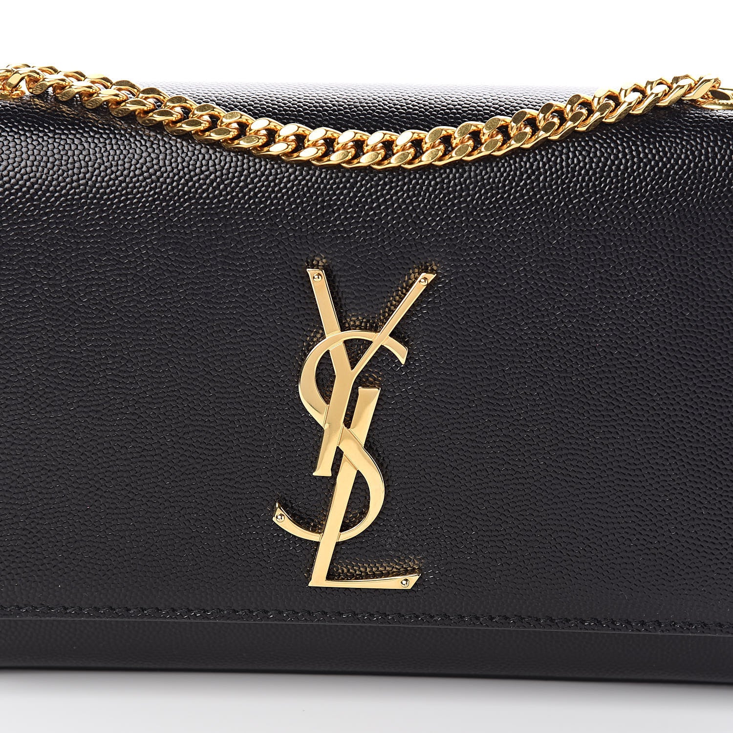 Saint Laurent Grain De Poudre Small Monogram Kate Satchel Black 9 of 9