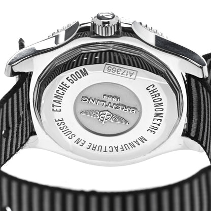 Breitling Stainless Steel Fabric 42mm Super Ocean Chronometer Automatic Watch Black A17365 4 of 5
