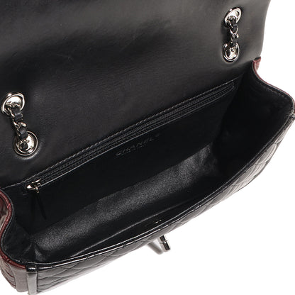 Chanel Lambskin Quilted Classic Twist Flap Bag Black Bordeaux 5 of 9