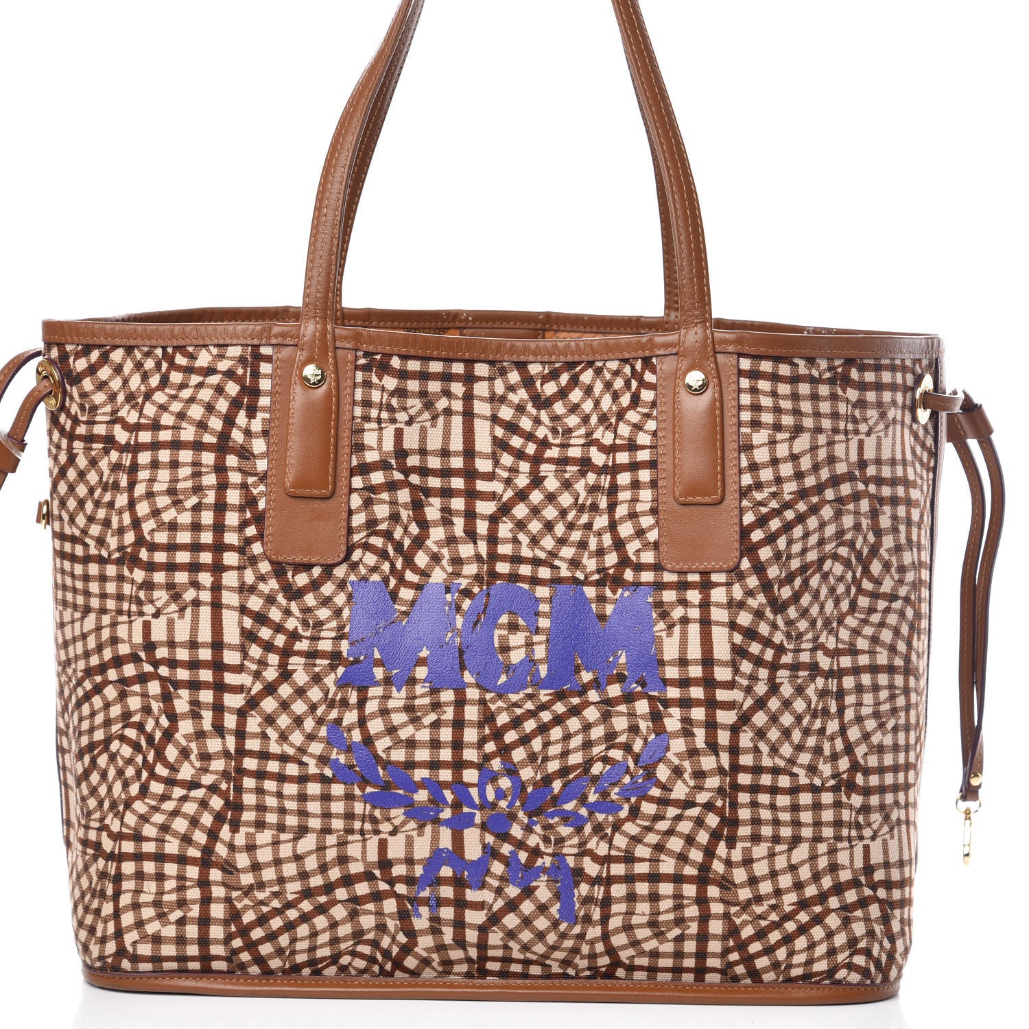MCM Visetos Medium Liz Reversible Shopper Tote Cognac 22 of 22