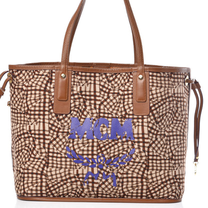 MCM Visetos Medium Liz Reversible Shopper Tote Cognac 22 of 22