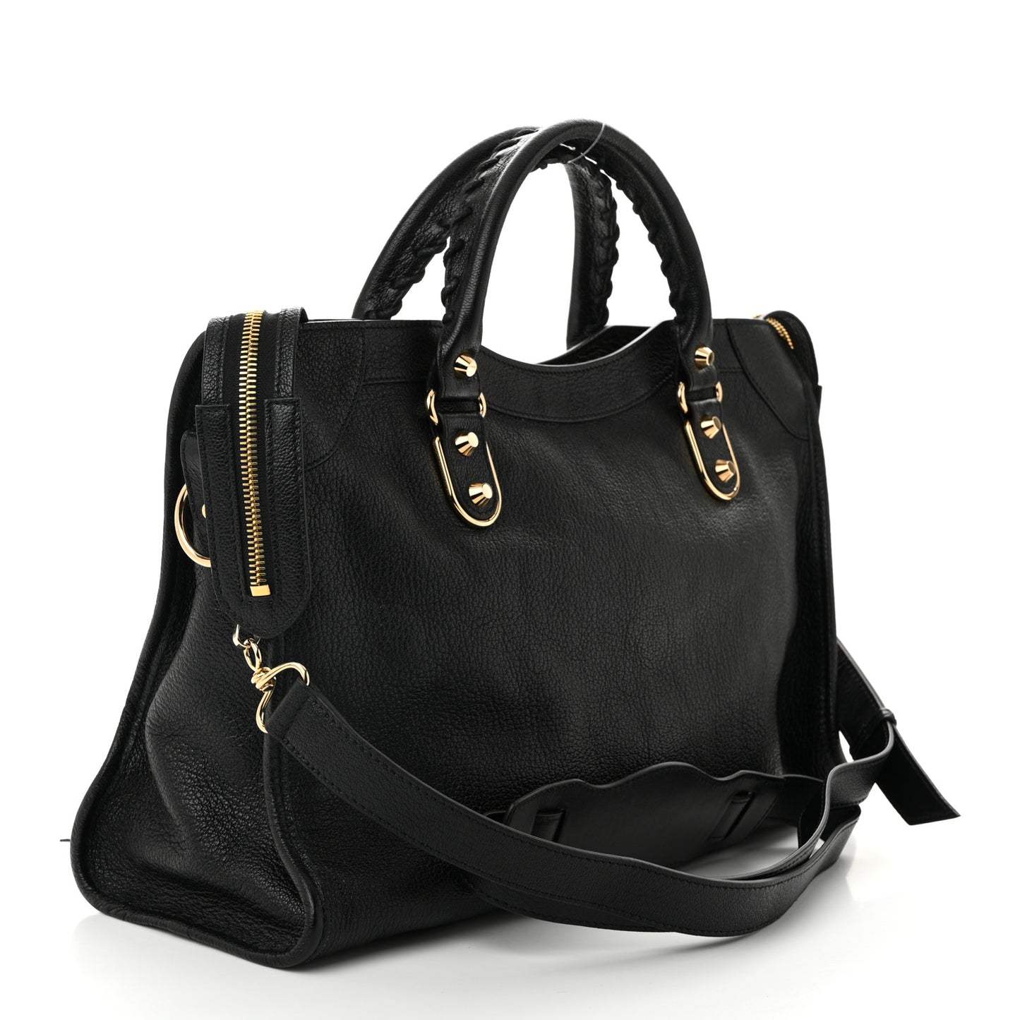 Chevre Gold Metallic Edge Hardware City Black