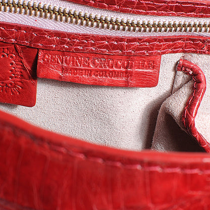 Nancy Gonzalez Crocodile Tote Red 4 of 7