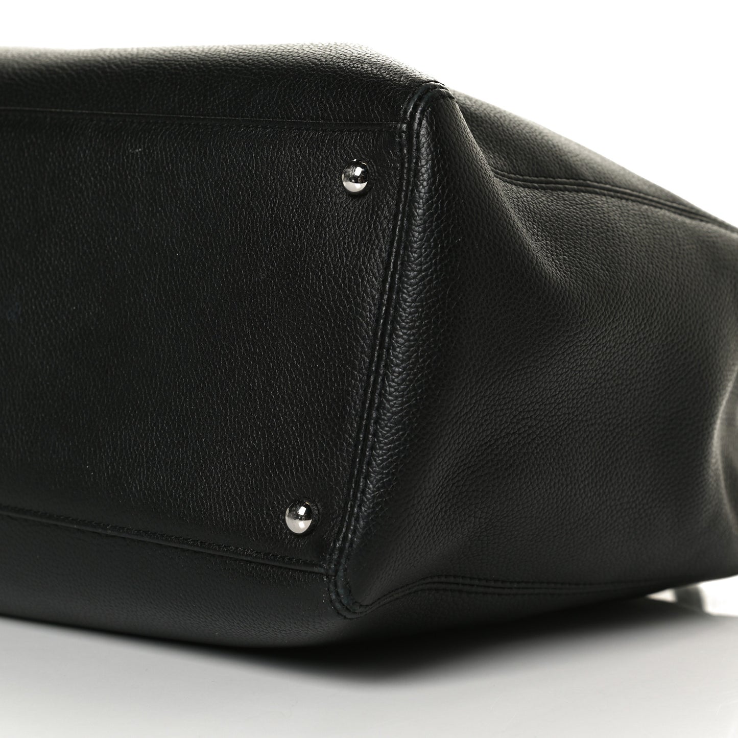 Calfskin Cerf Executive Shopper Tote Black