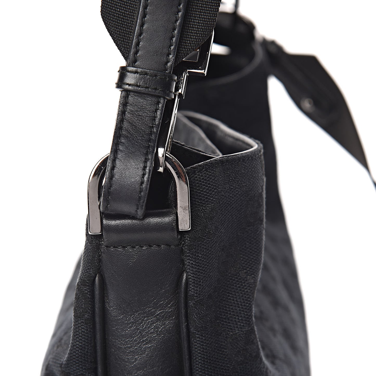 Monogram Bamboo Top Handle Bag Black
