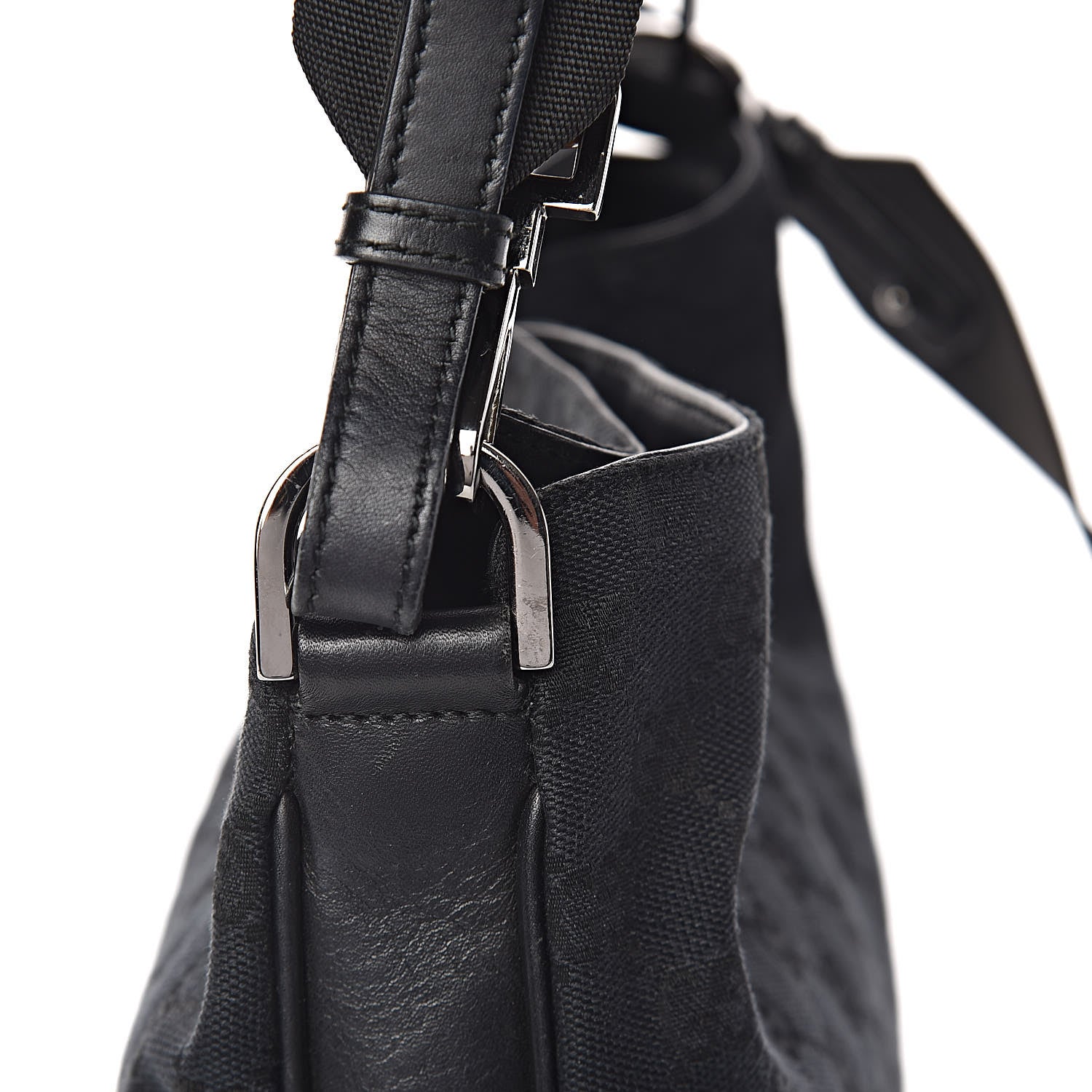 Gucci Monogram Bamboo Top Handle Bag Black 10 of 10