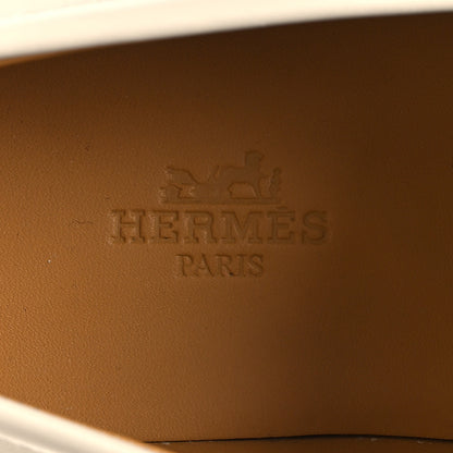 Hermes Calfskin Womens Impact Loafers 38 Blanc De Paris 9 of 9