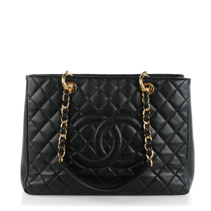 Chanel Caviar Quilted Grand Shopping Tote GST Black 1 of 8