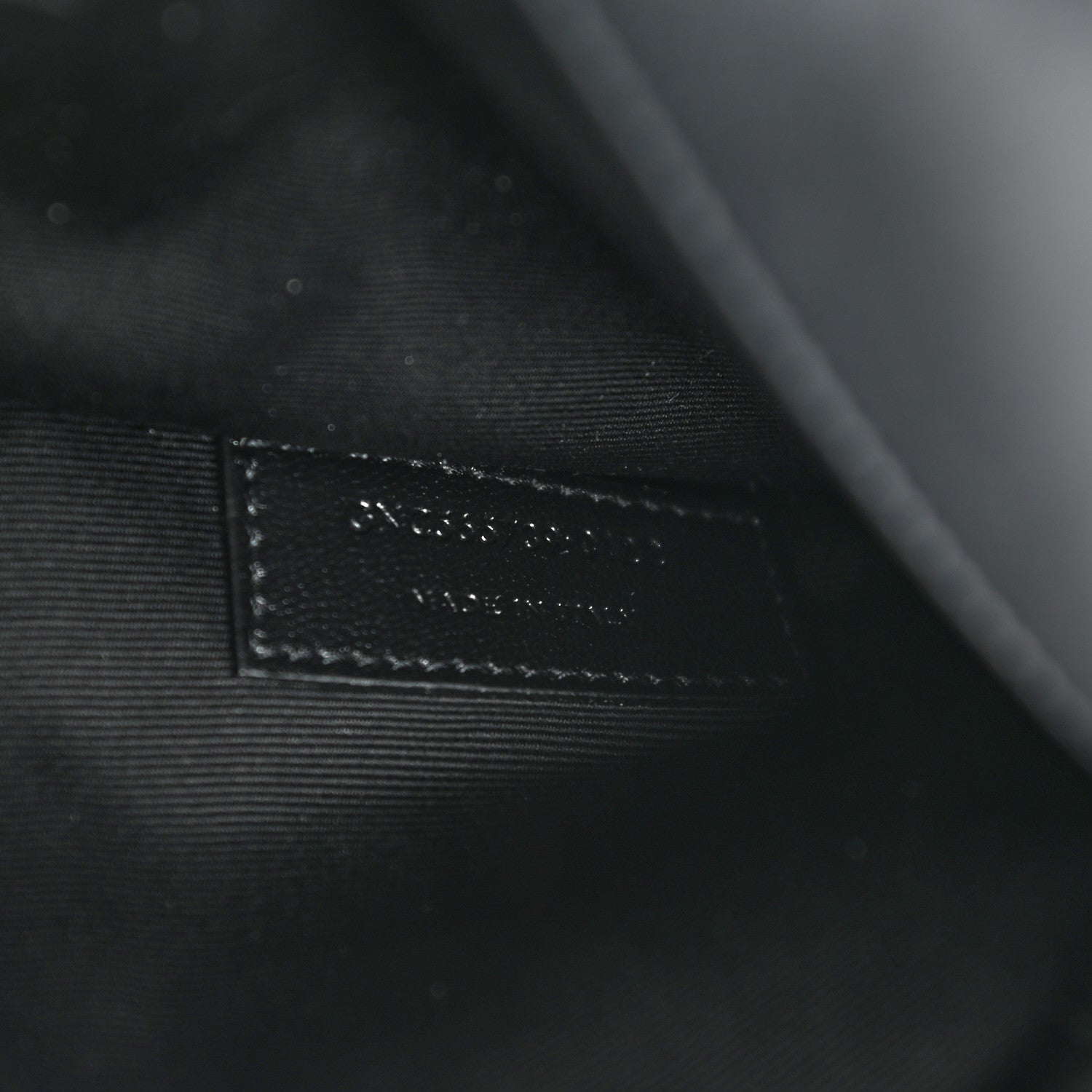 Saint Laurent Canvas Striped Uptown Pouch Beige Black 7 of 7