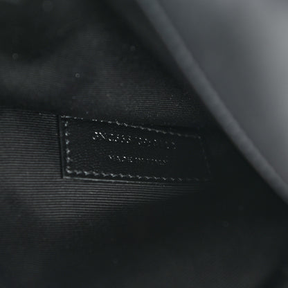 Saint Laurent Canvas Striped Uptown Pouch Beige Black 7 of 7