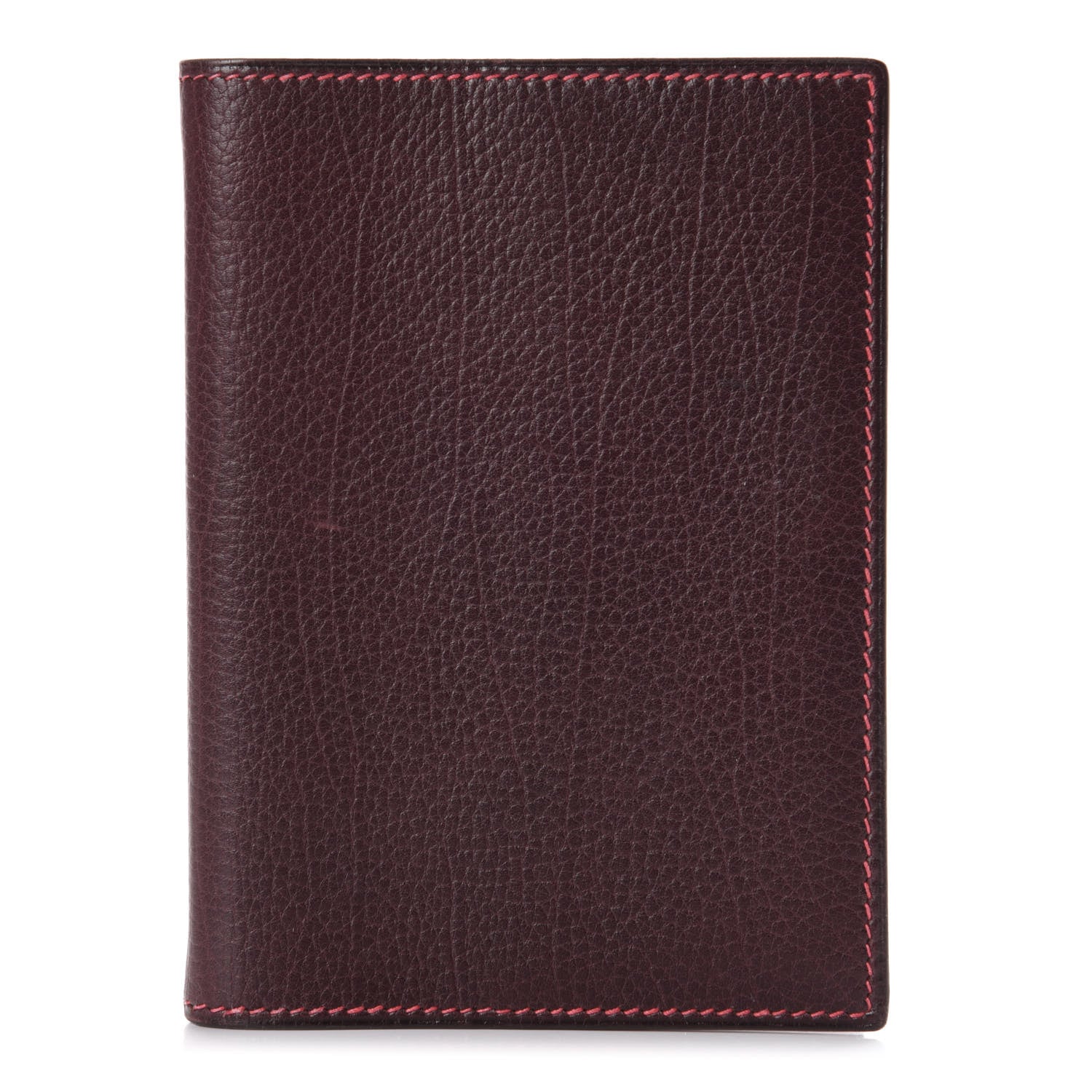 Hermes Veau Rodeo Bi-Color Globe Trotter Agenda Cover PM Havane Rouge Garance 1 of 7