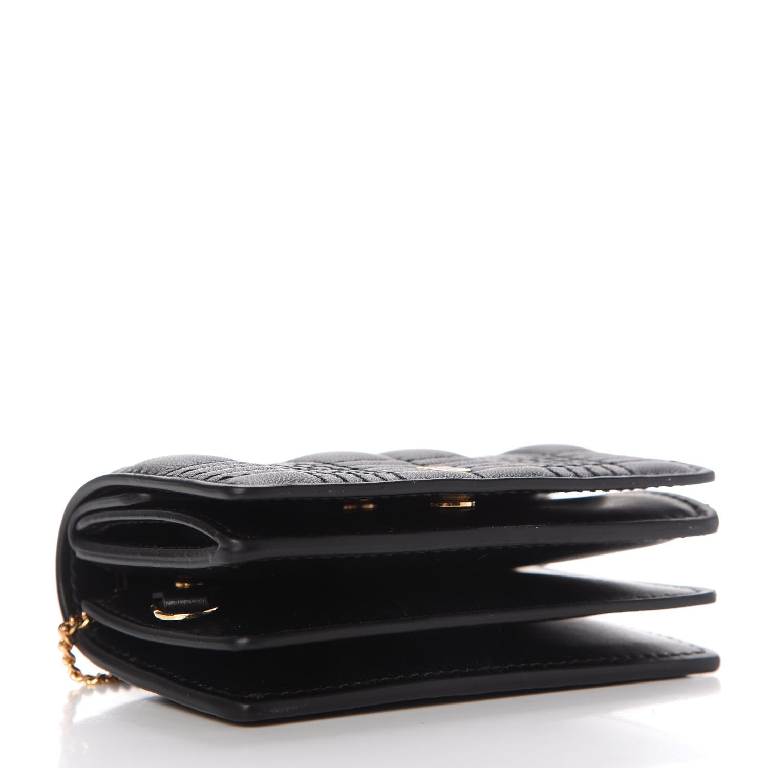 Burberry Lambskin Quilted Card Case With Detachable Strap Black 4 of 10
