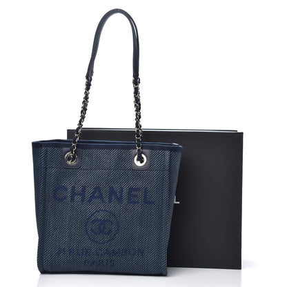 Chanel Canvas Mini Deauville Tote Denim Blue 11 of 11