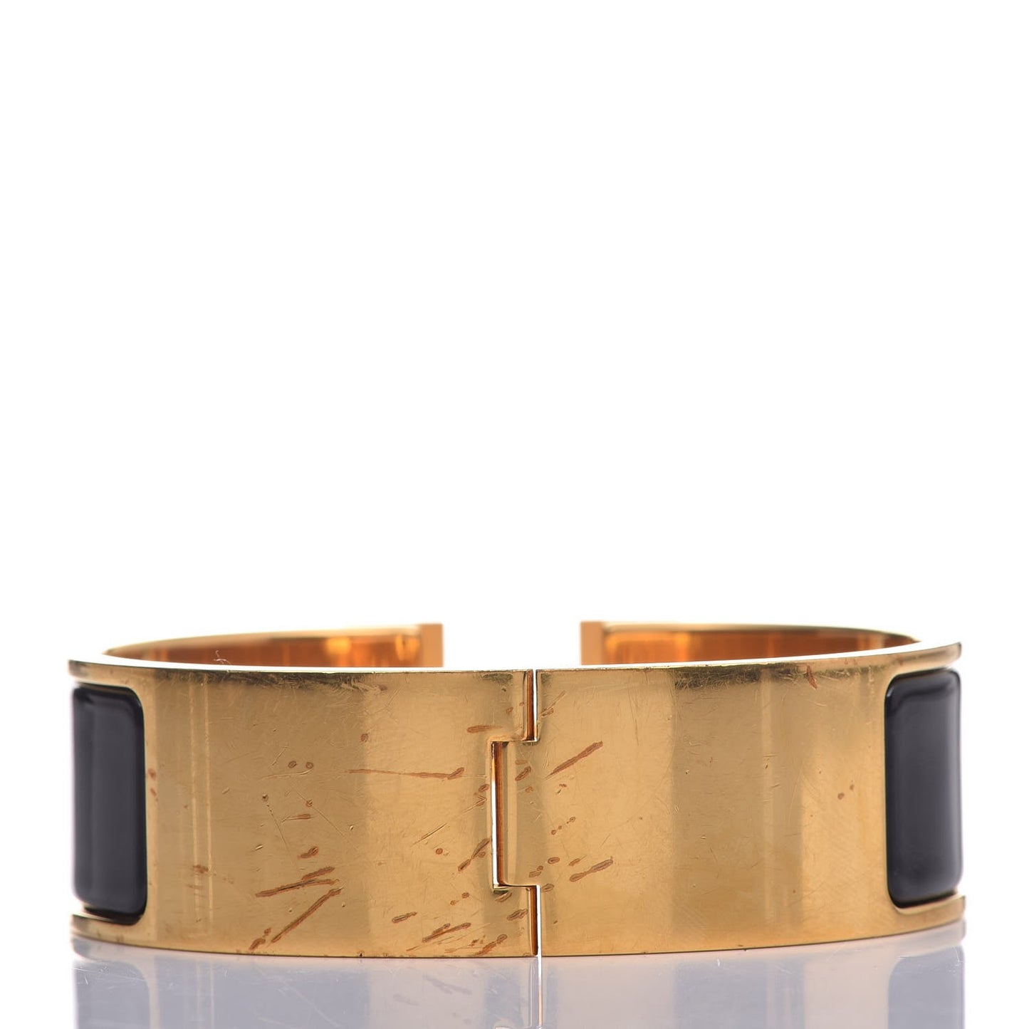 Enamel Wide Clic Clac H Bracelet GM Black