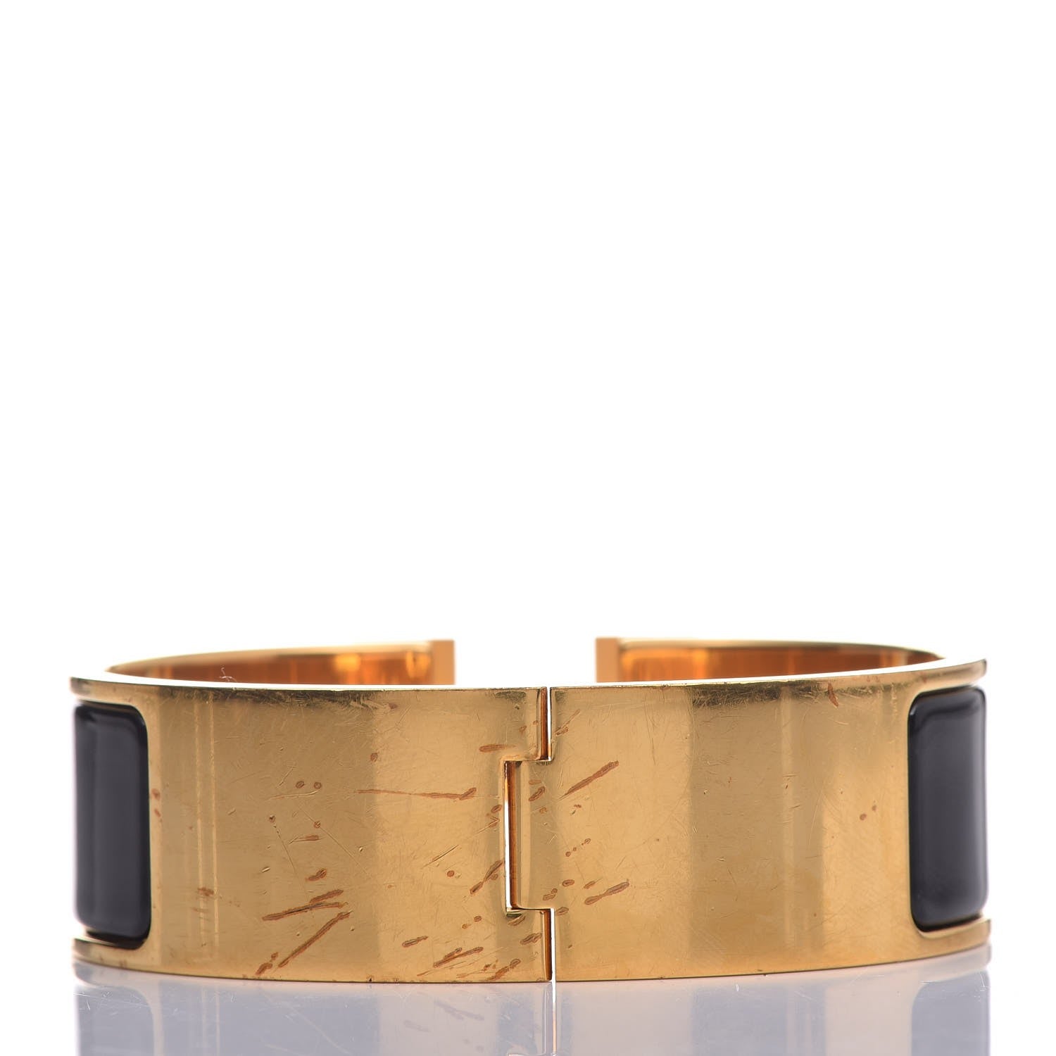 Hermes Enamel Wide Clic Clac H Bracelet GM Black 3 of 7