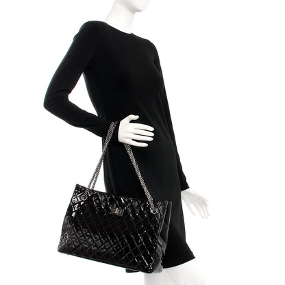 Chanel Patent Calfskin Quilted Reissue 2.55 Tote Burgundy 2 of 7