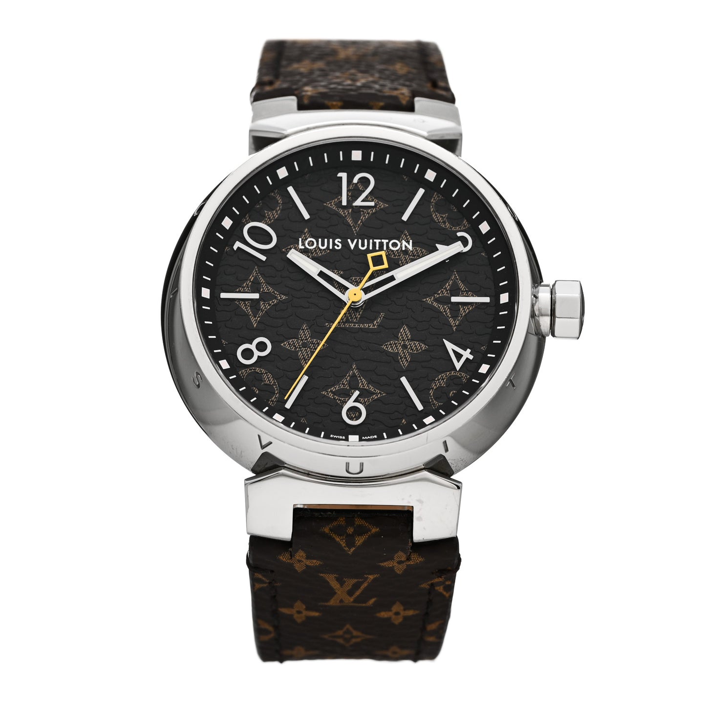 Stainless Steel Monogram 39mm Tambour Monogram Quartz Watch