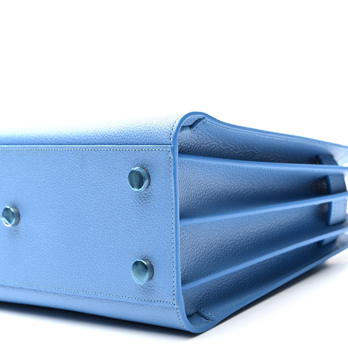 Grained Calfskin Baby Sac De Jour Blue Clair