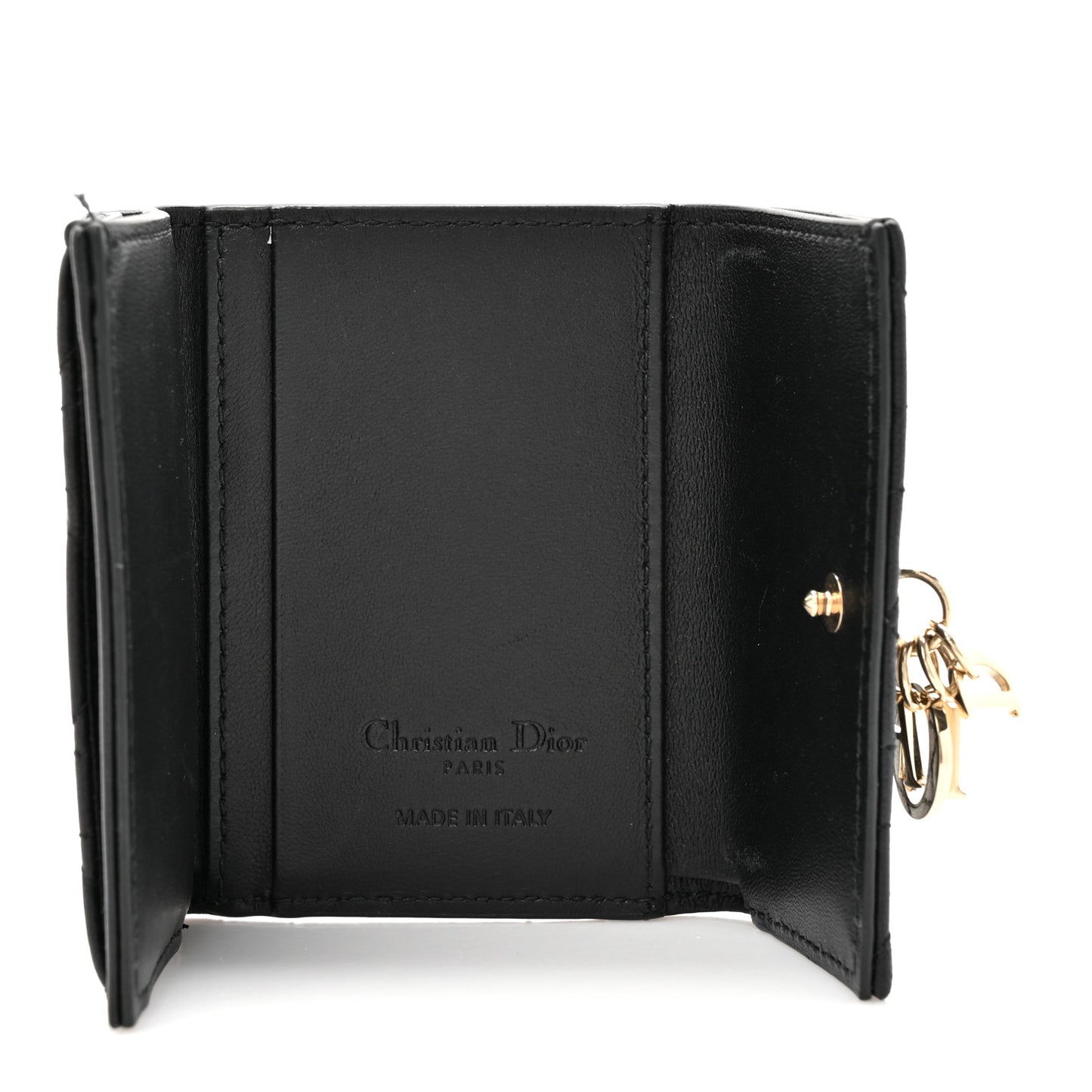 Lambskin Cannage My Dior Veronia Wallet Black