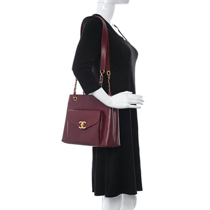 Chanel Caviar CC Shopper Tote Red 2 of 14