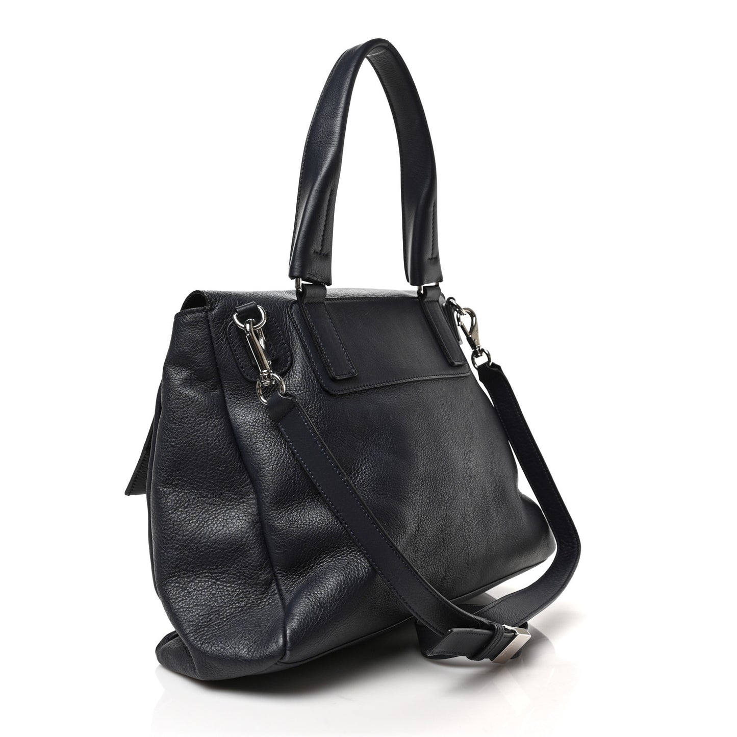 Calfskin Medium Pandora Pure Flap Bag Blue