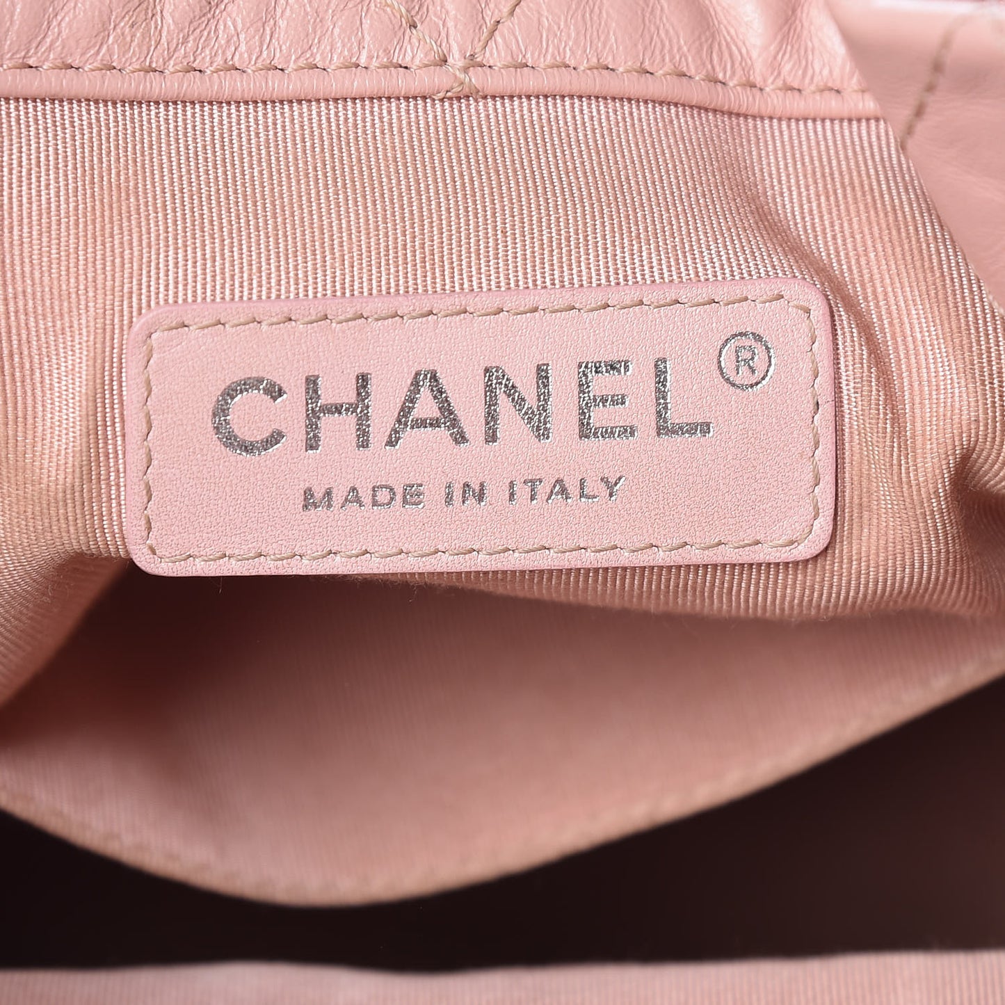 Aged Calfskin Quilted Gabrielle Backpack Light Pink