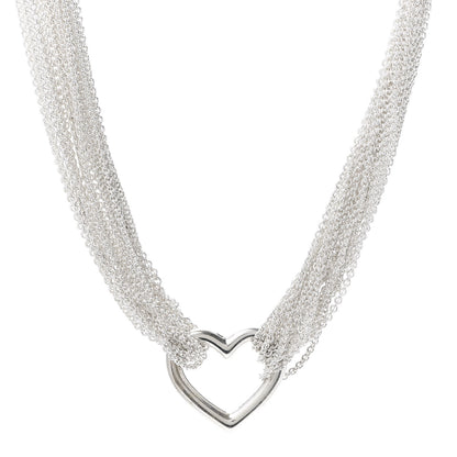 Tiffany Sterling Silver Heart Multi Chain Toggle Necklace 1 of 5