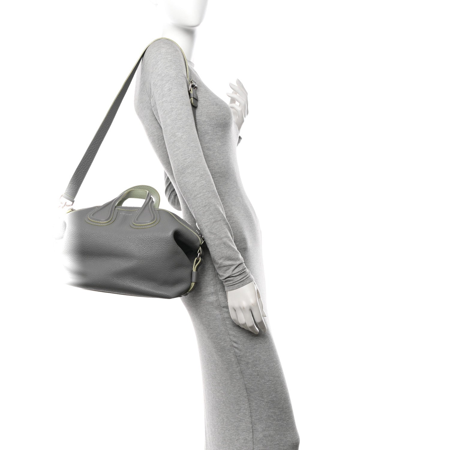 Givenchy Pebbled Calfskin Small Nightingale Pearl Grey 2 of 11