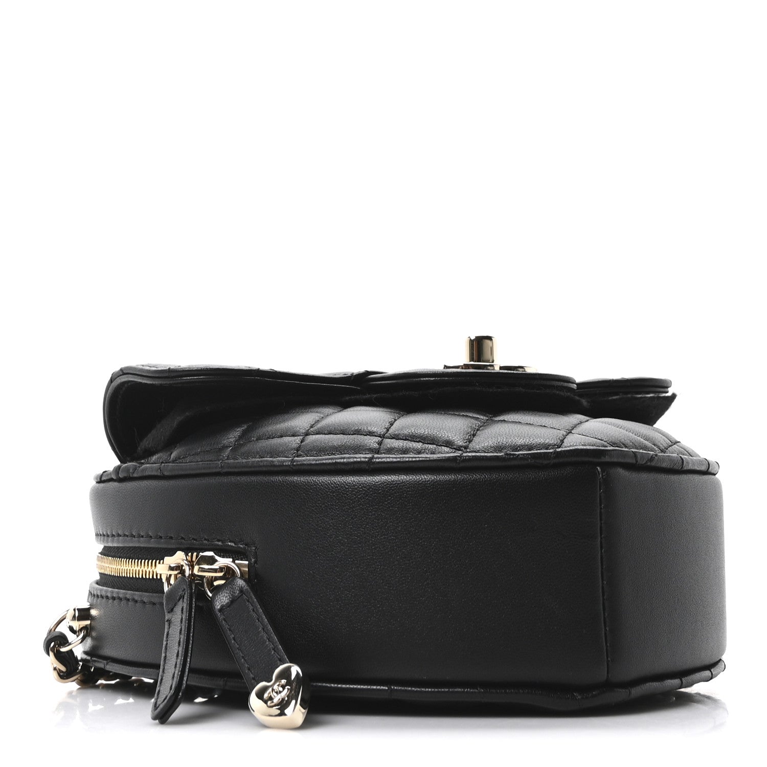 Chanel Lambskin Quilted CC In Love Heart Bag Black 4 of 11