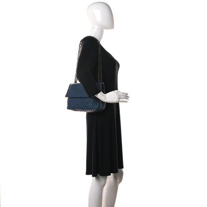 Bottega Veneta Nappa Intrecciato Bag Blue 2 of 12