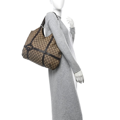 Gucci Monogram GG Royal Hobo Dark Brown 2 of 14