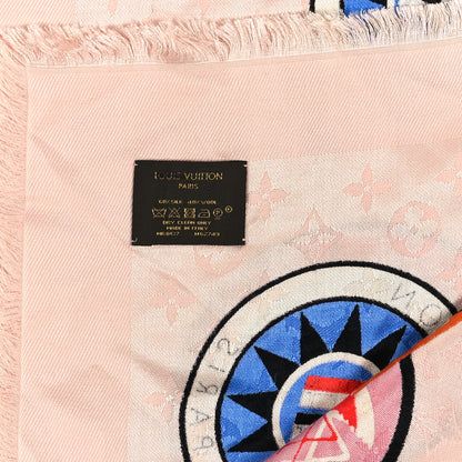 Louis Vuitton Silk Wool Monogram World Tour Shawl Nude 3 of 3