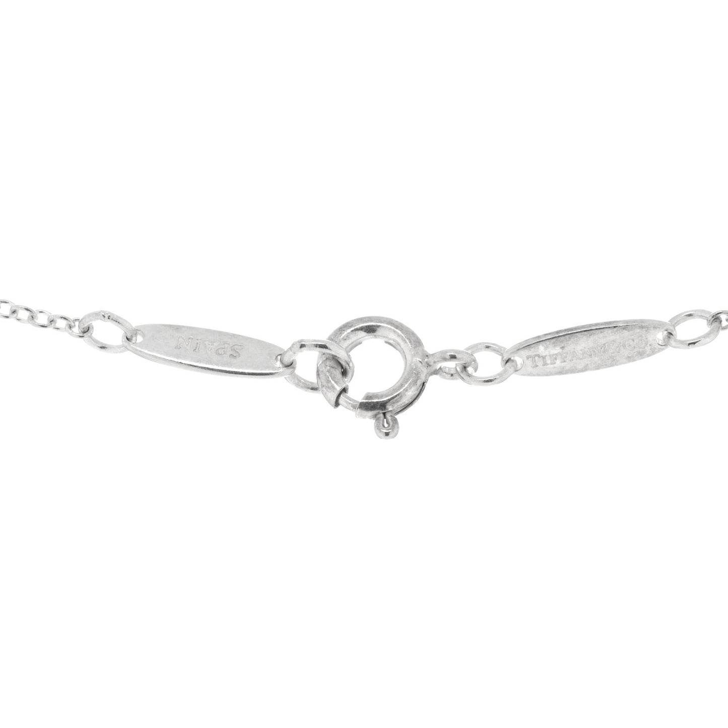 Sterling Silver 11mm Elsa Peretti Open Heart Pendant Necklace