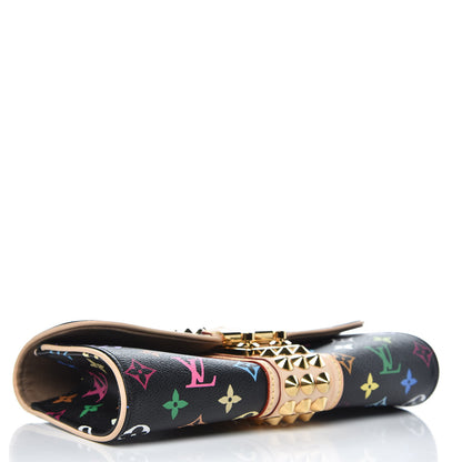 Louis Vuitton Monogram Multicolor Courtney Clutch Black 4 of 8