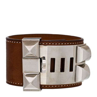 Hermes Barenia de Chien CDC Bracelet S Fauve 3 of 5