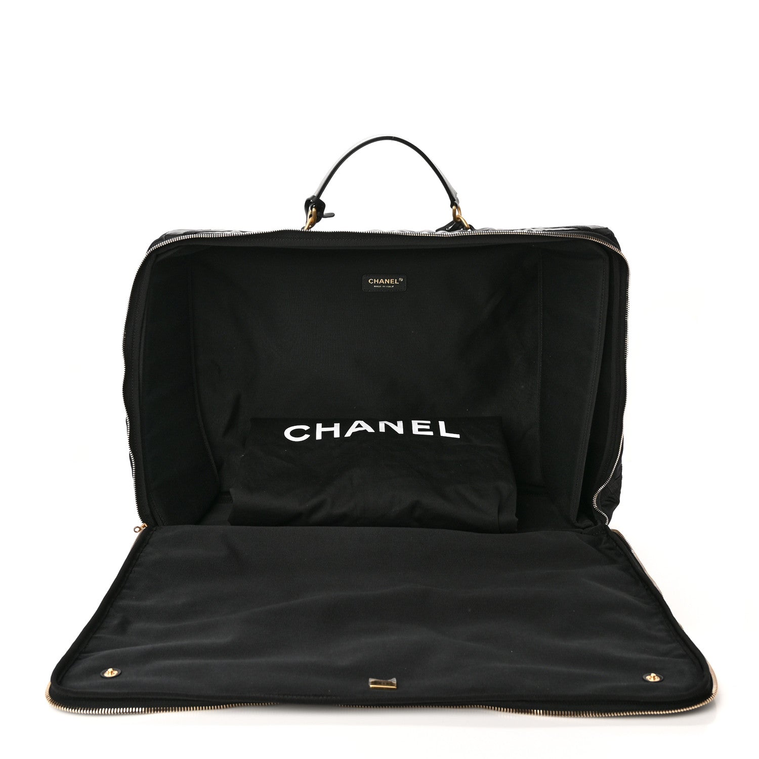 Chanel Nylon Grosgrain Large Lifestyle Travel Black 5 of 10